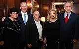 Avital Sharansky, president George W Bush, Natan Sharanky, Sara and Benjamin Netanyahu, March 7, 2018 (GPO / Haim Zach)