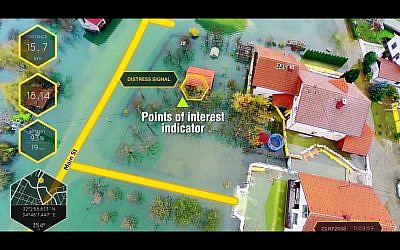 Screenshot of Edgybees’s augmented reality mapping software  used in emergency management situations. (Courtesy)