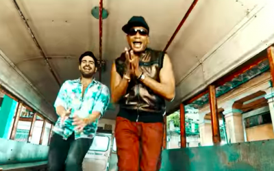 Israeli crooner Rotem Cohen and Cuban singer Descemer Bueno appeared in Enrique Iglesias's new version of 'Subeme La Radio' (Screenshot: YouTube)
