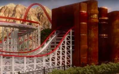 The People of the Book roller coaster at the planned Pla'im theme park in Dimona (Courtesy Pla'im Park)