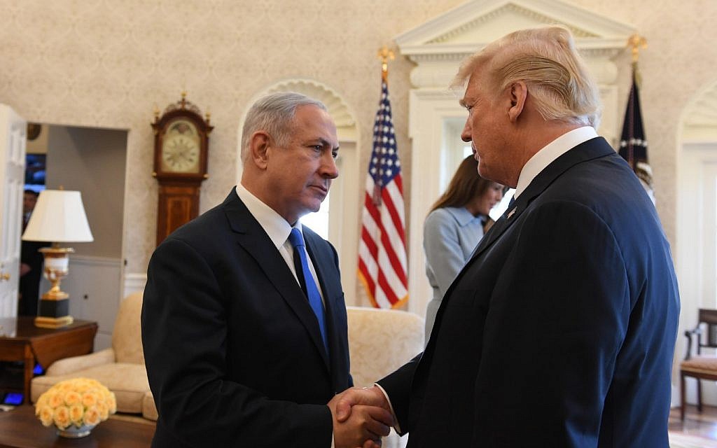 Prime Minister Benjamin Netanyahu (left) and US President Donald Trump in the White House Oval Office, March 5, 2018 (Haim Tzach/GPO) Prime Minister Benjamin Netanyahu (left) and US President Donald Trump in the White House Oval Office, March 5, 2018 (Haim Tzach/GPO)