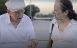 Harry Miller, left, and Shula Chernick acting in “My Annie Hall.” (Screenshot from New York Times via JTA)