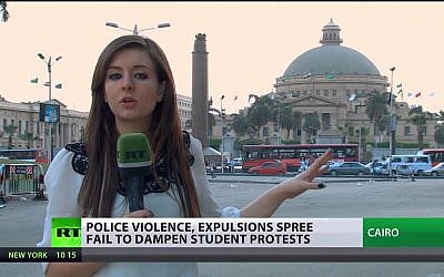 UK journalist Bel Trew who was expelled from Egypt in February 2018 (Screencapture/ YouTube)