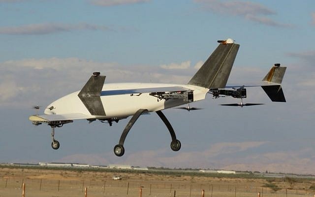 APG's Peres drone has four engines that allows it to fly both vertically and horizontally (APG) APG's Peres drone has four engines that allows it to fly both vertically and horizontally (APG)