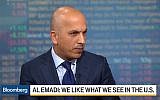 Qatari Finance Minister Ali Sharif Al Emadi interviewed on Bloomberg TV on April 24, 2017. (Screen capture: Bloomberg TV)
