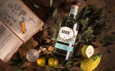 Jullius Distillery's Akko Gin, made from a base of grapes, which renders it kosher for Passover (Courtesy Jullius Distillery)
