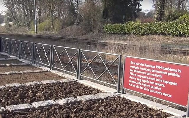 A memorial to the 86 residents of the French village of Ascq murdered on April 1, 1944, in Ascq, France, by the Waffen-SS. (YouTube screenshot) A memorial to the 86 residents of the French village of Ascq murdered on April 1, 1944, in Ascq, France, by the Waffen-SS. (YouTube screenshot)