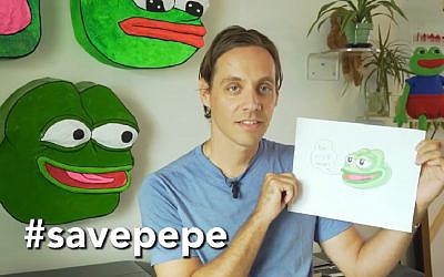 Matt Furie, creator of Pepe the frog in 2016. (Screen capture: YouTube)