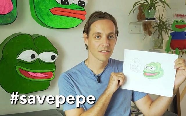Matt Furie, creator of Pepe the frog in 2016. (Screen capture: YouTube)