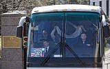 Russian diplomats expelled by the US after a nerve agent attack on a former spy leave their embassy in Washington, D.C, March 31, 2018. (AFP PHOTO / ZACH GIBSON)