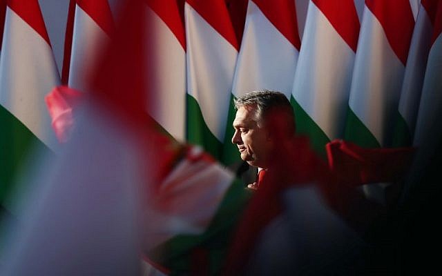 Hungarian Prime Minister Viktor Orban delivers his speech during the last campaign event of his Fidesz party in Szekesfehervar, Hungary, on April 6, 2018 (AFP PHOTO / FERENC ISZA) Hungarian Prime Minister Viktor Orban delivers his speech during the last campaign event of his Fidesz party in Szekesfehervar, Hungary, on April 6, 2018 (AFP PHOTO / FERENC ISZA)