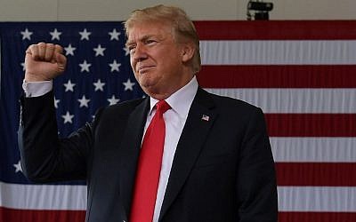 In this file photo taken on March 13, 2018, US President Donald Trump gestures after speaking to military personnel at Marine Corps Air Station Miramar in San Diego, California.(AFP Photo/Mandel Ngan/Alternative Crop)