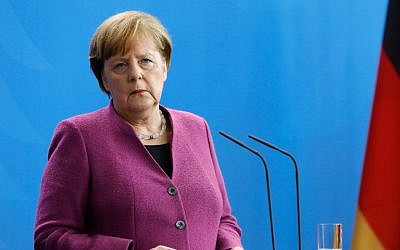 German Chancellor Angela Merkel gives a joint press conference with the Danish Prime Minister on April 12, 2018 at the Chancellery in Berlin. / AFP PHOTO / MICHELE TANTUSSI German Chancellor Angela Merkel gives a joint press conference with the Danish Prime Minister on April 12, 2018 at the Chancellery in Berlin. / AFP PHOTO / MICHELE TANTUSSI
