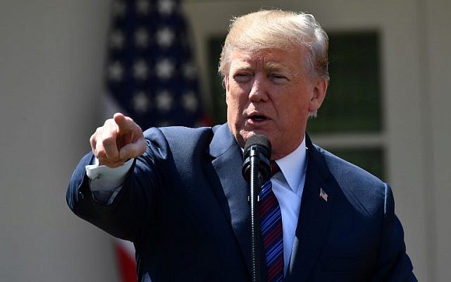 US President Donald Trump at the White House on April 12, 2018 in Washington,DC. (AFP PHOTO / Nicholas Kamm) US President Donald Trump at the White House on April 12, 2018 in Washington,DC. (AFP PHOTO / Nicholas Kamm)