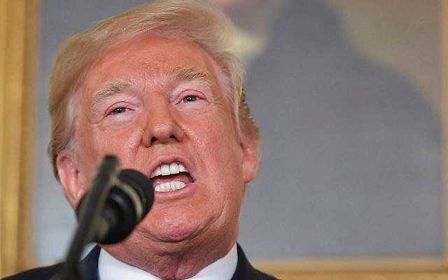 US President Donald Trump addresses the nation on the situation in Syria on April 13, 2018, at the White House. (AFP Photo/Mandel Ngan) US President Donald Trump addresses the nation on the situation in Syria on April 13, 2018, at the White House. (AFP Photo/Mandel Ngan)
