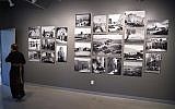 People visit the Palestinian Museum US on the day of its inauguration in Woodbridge, Connecticut, April 22, 2018. (AFP/Hector Retamal)