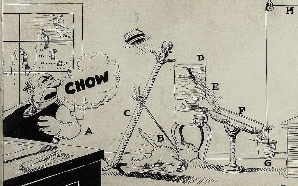 'Professor Butts' invention by Rube Goldberg. (Courtesy Contemporary Jewish Museum)