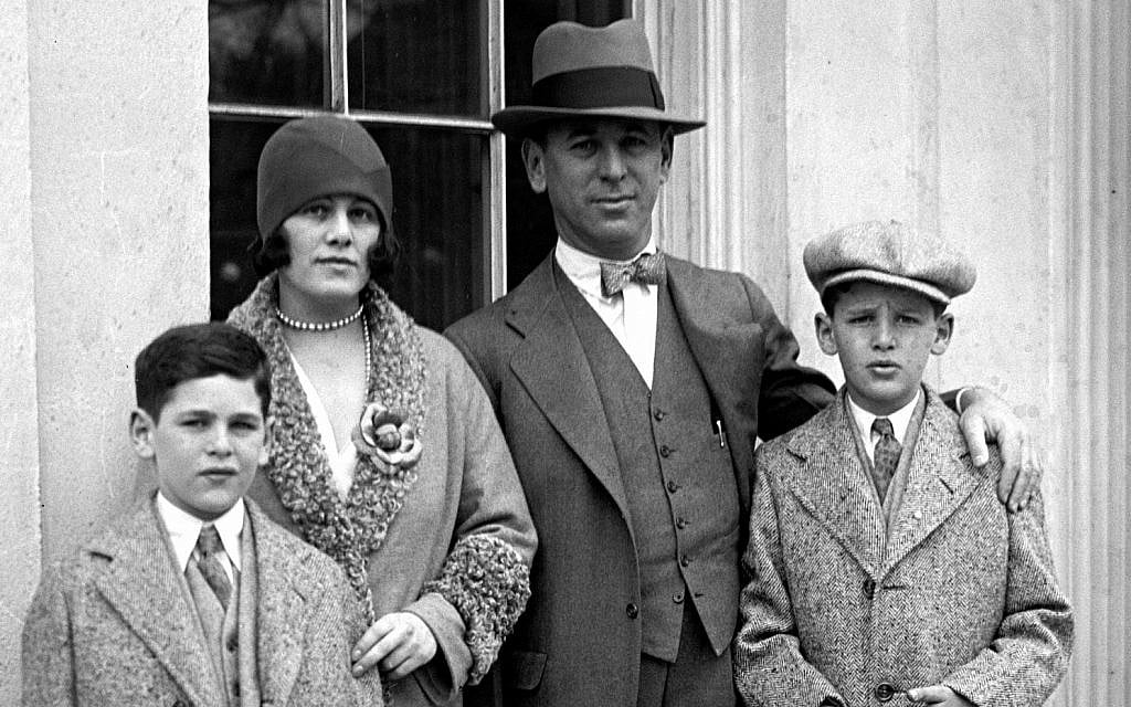 Rube Goldberg with his wife and sons Thomas and George, 1929. (Library of Congress)
