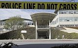 Police tape is shown outside of a YouTube office building in San Bruno, Calif., Wednesday, April 4, 2018. (AP/Jeff Chiu)