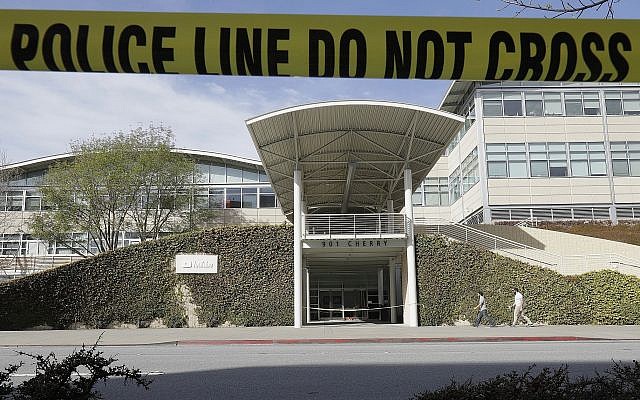 Police tape is shown outside of a YouTube office building in San Bruno, Calif., Wednesday, April 4, 2018. (AP/Jeff Chiu) Police tape is shown outside of a YouTube office building in San Bruno, Calif., Wednesday, April 4, 2018. (AP/Jeff Chiu)