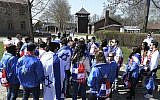 Illustrative image of a group of Panama youth visiting the former Nazi death camp of Auschwitz ahead of the yearly March of the Living, a Holocaust remembrance march, in Oswiecim, Poland on April 12, 2018. (AP Photo/Czarek Sokolowski)