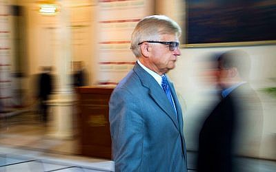 Russian Ambassador in Lebanon Alexander Zasypkin in Beirut, Lebanon, May 16, 2016. (Hassan Ammar/AP)