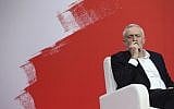 Jeremy Corbyn, leader of Britain's Labour Party, listens to speakers during the Party of European Socialists Council in Lisbon, December 2 2017. (AP Photo/Armando Franca)