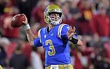 In this file photo from November 18, 2017, UCLA quarterback Josh Rosen passes during the first half of an NCAA college football game against Southern California in Los Angeles. (AP Photo/Mark J. Terrill, File)