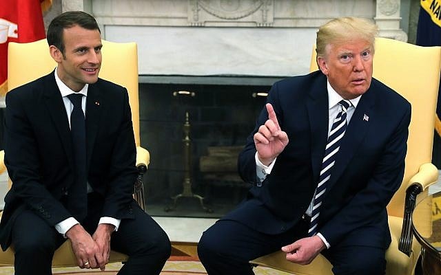 President Donald Trump talks during his meeting with French President Emmanuel Macron in Oval Office of the White House in Washington, Tuesday, April 24, 2018. (AP Photo/Pablo Martinez Monsivais) President Donald Trump talks during his meeting with French President Emmanuel Macron in Oval Office of the White House in Washington, Tuesday, April 24, 2018. (AP Photo/Pablo Martinez Monsivais)