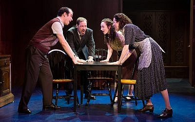 Aaron Galligan-Stierle, Jim Stanek, Megan McGinnis, and Amie Bermowitz in 'Goldstein, the Musical.' (Jeremy Daniel)