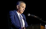 Finance Minister Moshe Kahlon speaks during a ceremony in southern Israel, April 12, 2018. (Flash90)