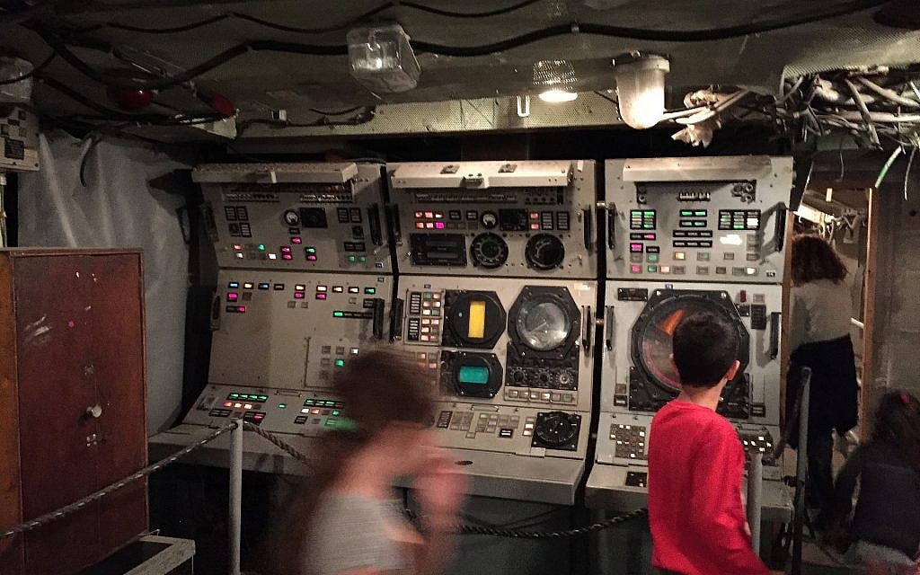Inside one of the 'Cherbourg boats,' the INS Mitvach, on display at Haifa's Clandestine Immigration and Navy Museum. (Amanda Borschel-Dan/Times of Israel)