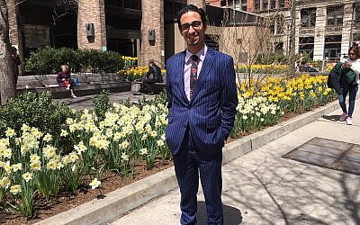 William Mehrvarz, who recently converted from Islam to Judaism, fled Iran to escape apostasy charges. His asylum case is pending. (Cathryn J. Prince/ Times of Israel)