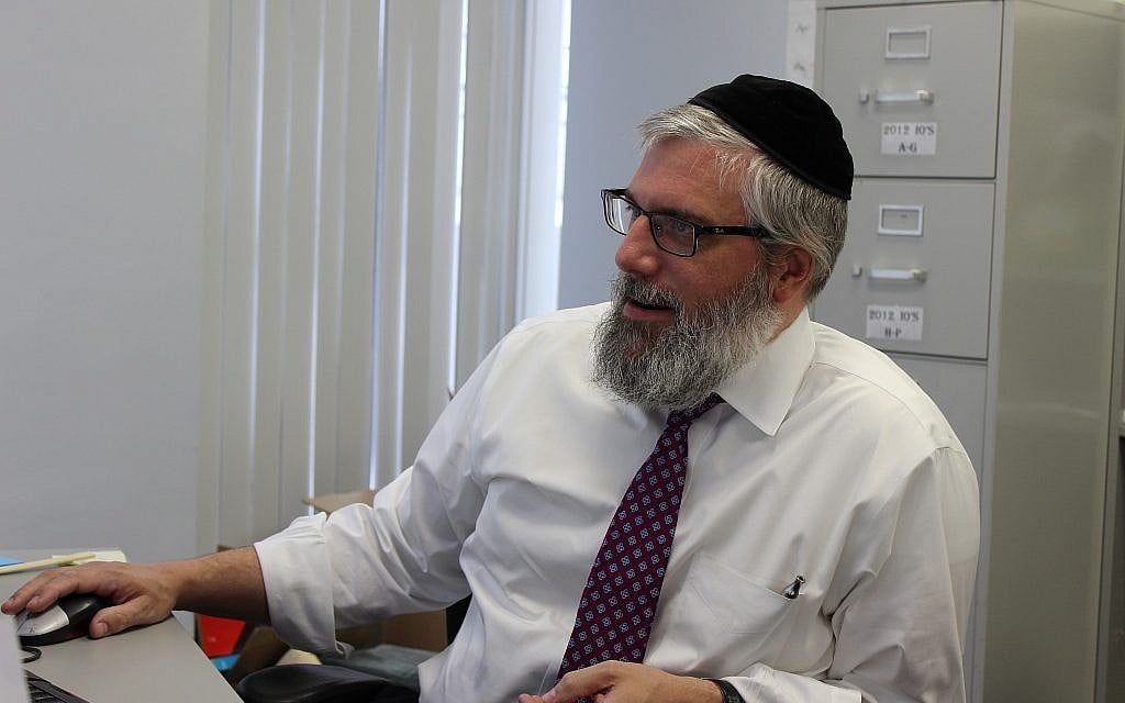 Rabbi Sholom Friedmann, director of the Amud Aish Memorial Museum, is like many of its staff a child of a Holocaust survivor. (Jon Kalish/via JTA)