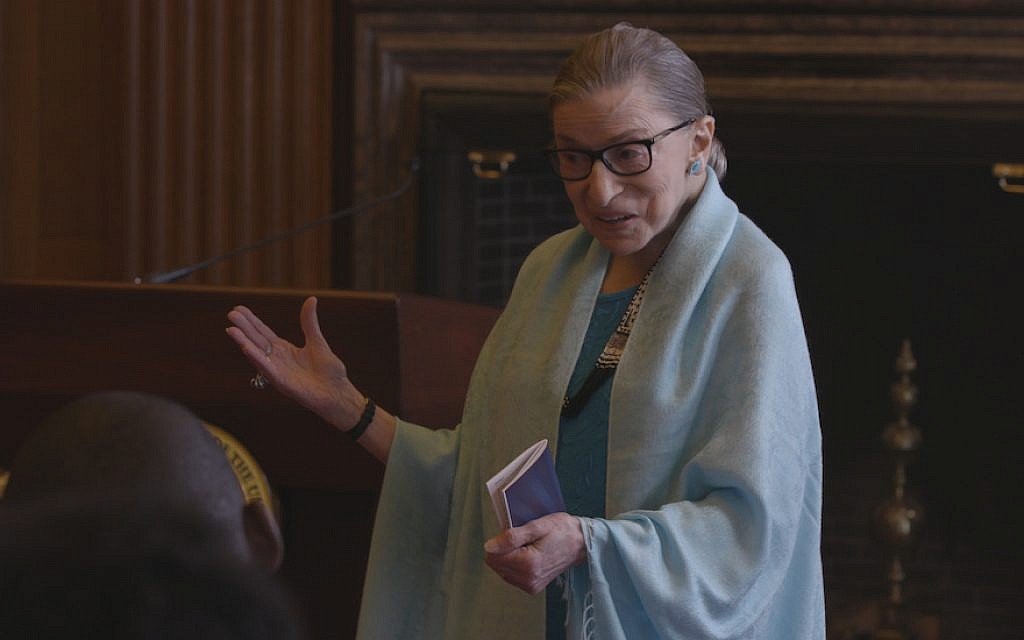 Ruth Bader Ginsburg has attained pop culture icon status in the last decade. (Courtesy of Magnolia Pictures/via JTA)