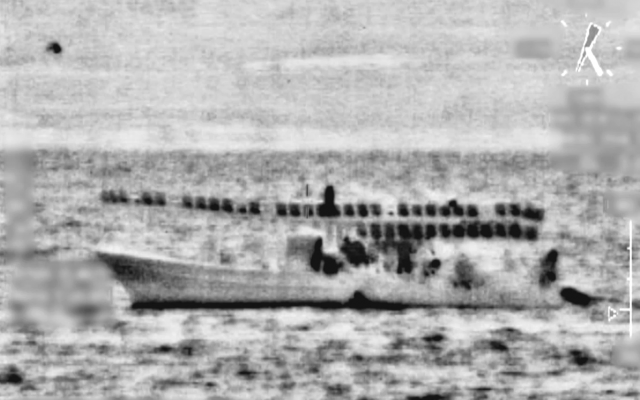 A Palestinian fishing boat that Israel says was used by the Palestinian Islamic Jihad terror group to prepare for an attack on a navy ship. (Israel Defense Forces) A Palestinian fishing boat that Israel says was used by the Palestinian Islamic Jihad terror group to prepare for an attack on a navy ship. (Israel Defense Forces)