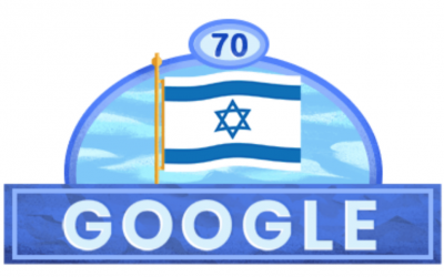 Google Doodle celebrates Israel's 70th Independence Day, April 19, 2018 (Google screenshot)