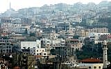 View of Israel's largest Arab city Umm El-Fahm, December 31, 2011. Photo by Moshe Shai/Flash90