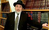 Rabbi Eliyahu Abergel, head of Jerusalem's rabbinical court. (Dudu Greenspan/FLASH90)