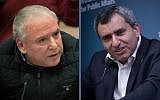 Coalition whip MK David Amsalem (left) and Minister Ze'ev Elkin (Flash90)