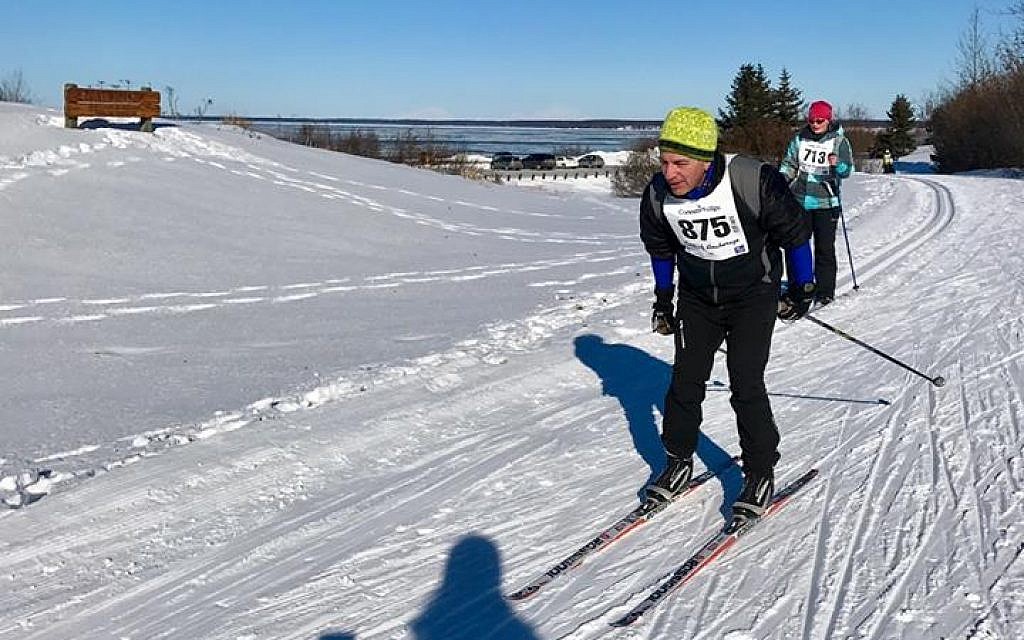 Anchorage Alaska mayor Ethan Berkowitz  enjoying some winter sport. (Courtesy)