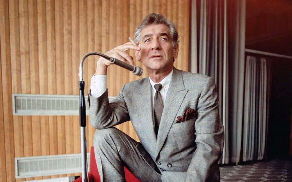 Leonard Bernstein in 1970. (Fox Photos/Hulton Archive/Getty Images/via JTA)