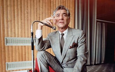 Leonard Bernstein in 1970. (Fox Photos/Hulton Archive/Getty Images/via JTA)