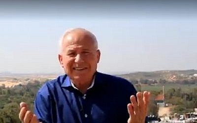 Senior Likud lawmaker and former head of the Shin Bet security services Avi Dichter appeals in Arabic to the residents of Gaza to abandon terror. (YouTube screenshot)