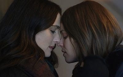 Rachel Weisz, left, and Rachel McAdams in 'Disobedience.' (Agatha A. Nitecka/Bleecker Street/via JTA)