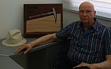 Eitan Aizenberg, the mastermind behind the find of Israel's giant natural gas field, Leviathan, at his Ratio Petroleum office in Tel Aviv, April 17, 2018 (Courtesy)
