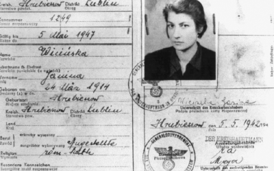Forged papers of Zivia Lubetkin. (Courtesy Agnes Grunwald-Spier)