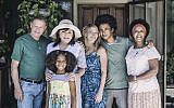 The cast of “Nevsu,” the first Israeli primetime show to feature a black actor in a lead role. (Courtesy of Yosi Vasa via JTA)