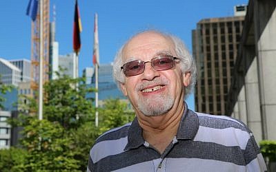 Ralph Dannheisser, born in 1938 and whose family fled the Nazi regime to the US in 1940, poses for a photo in Frankfurt am Main on May 8, 2018. (AFP/Yann Schreiber)