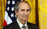 This file photo taken on March 2, 2011 shows US novelist Philip Roth during a ceremony at the White House in Washington DC, where he received the National Humanities Medal.     
(AFP PHOTO / Jim WATSON)